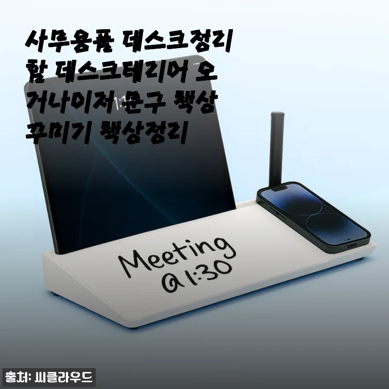 사무용품 데스크정리함 사용후기 - 책상정리와 무선충전까지 한 번에!
