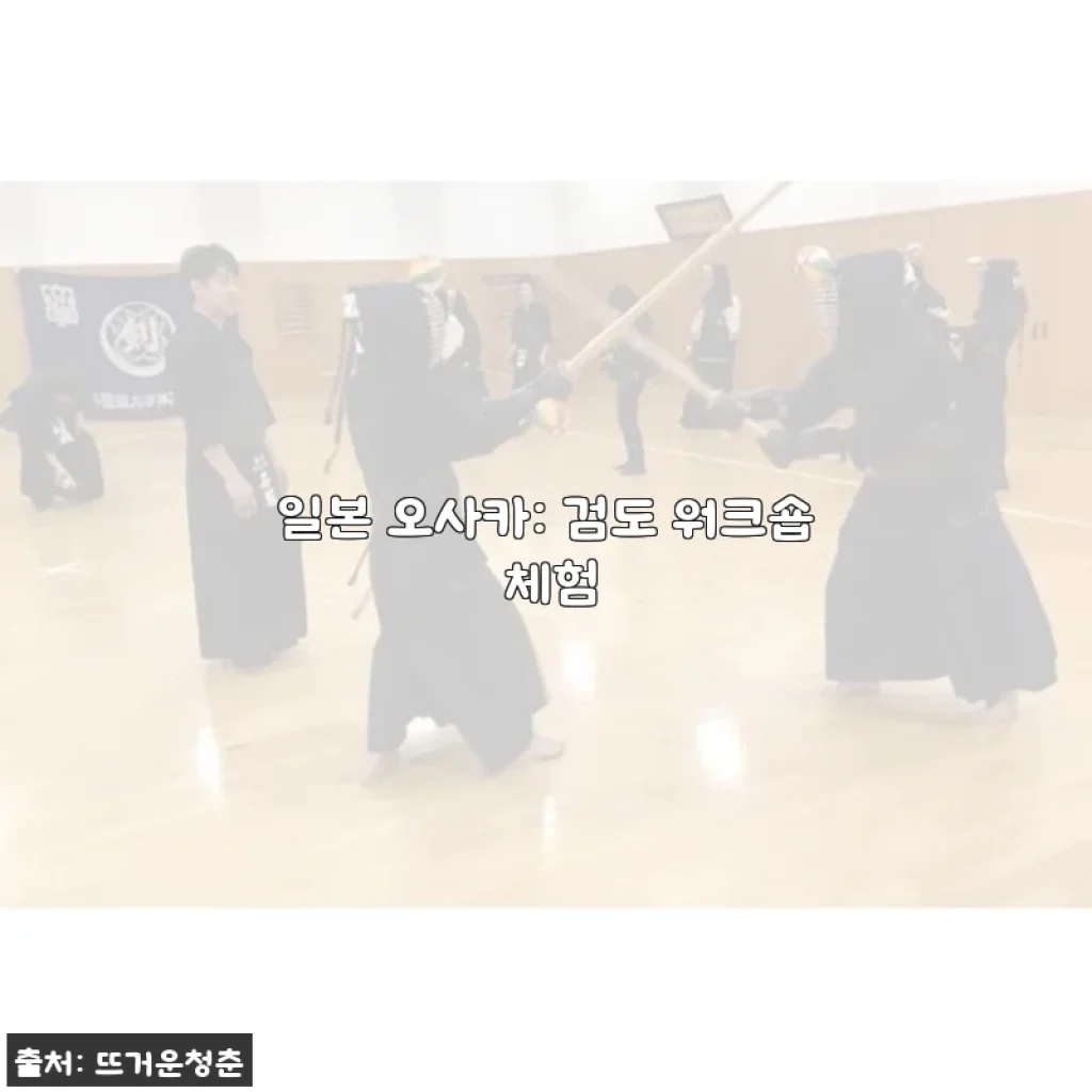 일본 오사카 검도 워크숍 체험 후기와 구매 가이드