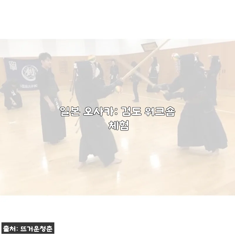 일본 오사카 검도 워크숍 체험 후기와 구매 가이드