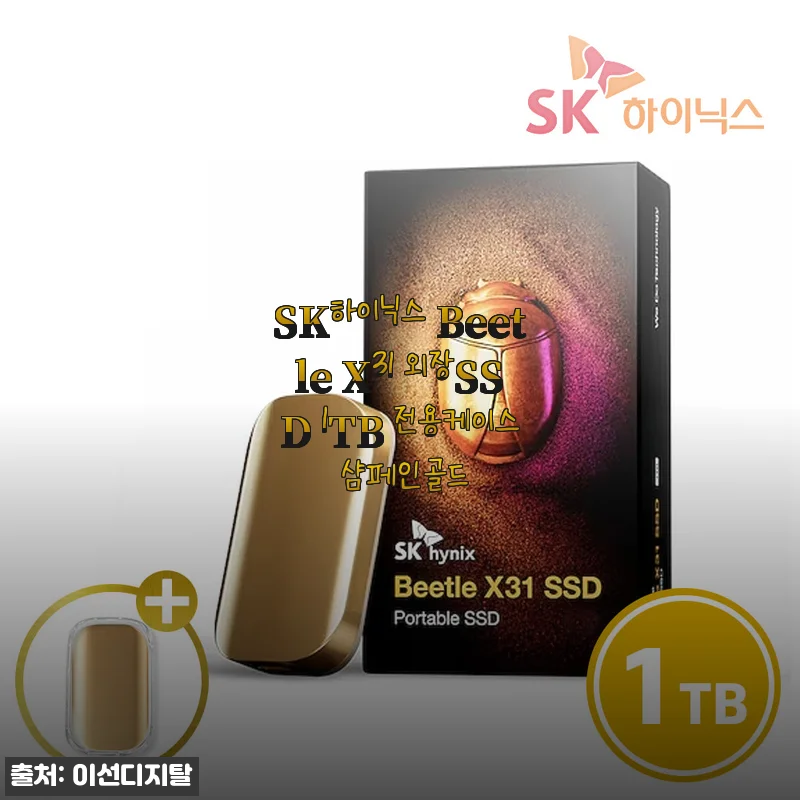 SK하이닉스 Beetle X31 외장SSD 1TB 전용케이스 샴페인골드 사용후기