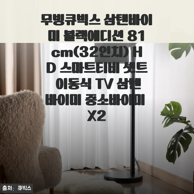 무빙큐빅스 삼탠바이미 블랙에디션 81cm HD 스마트티비 사용후기