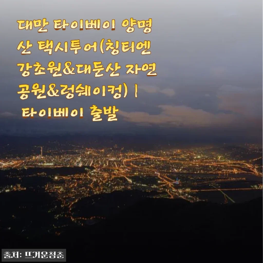 대만 타이베이 양명산 택시투어 사용후기 – 자연과 편안함을 동시에 경험한 특별한 하루