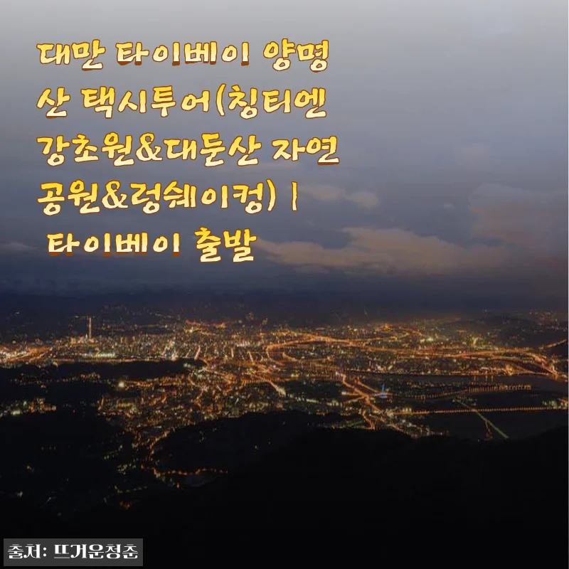 대만 타이베이 양명산 택시투어 사용후기 – 자연과 편안함을 동시에 경험한 특별한 하루