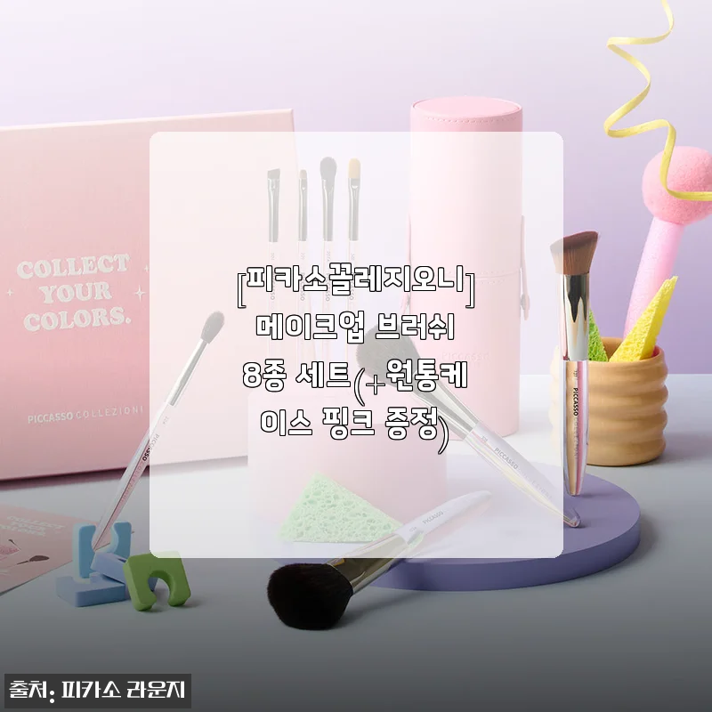 피카소 꼴레지오니 메이크업 브러쉬 8종 세트, 한 달 써보고 느낀 솔직한 장단점