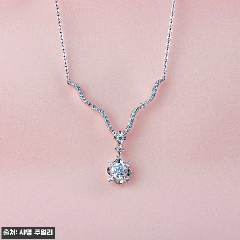 5부 다이아 목걸이 연꽃 천연 GIA 관련 이미지 3