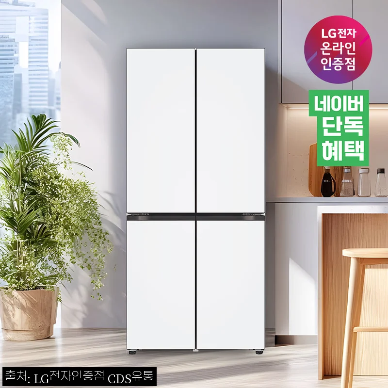 LG 디오스 오브제컬렉션 Fit&Max M516MQQ012S 화이트/화이트, 깔끔한 빌트인 냉장고로 눈길 가는 이유