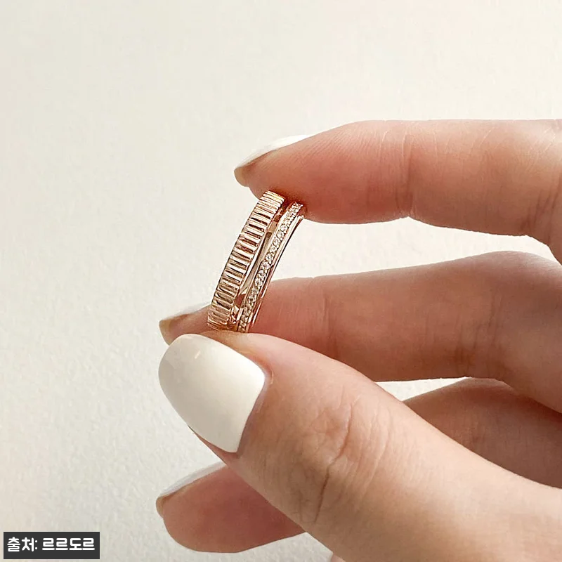 14k 두줄 볼드 반지 물결 검지 중 관련 이미지 5