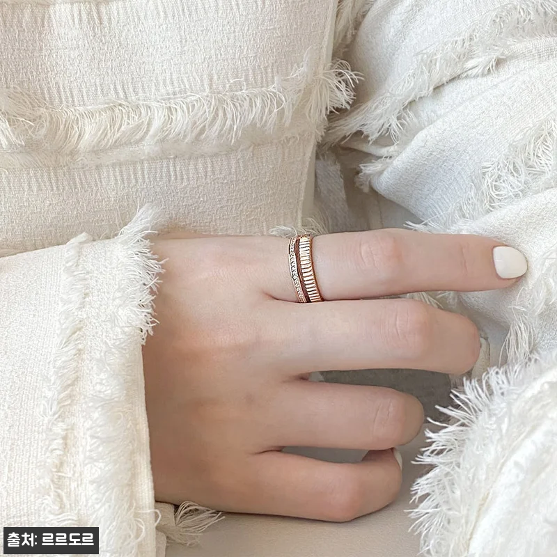 14k 두줄 볼드 반지 물결 검지 중 관련 이미지 6
