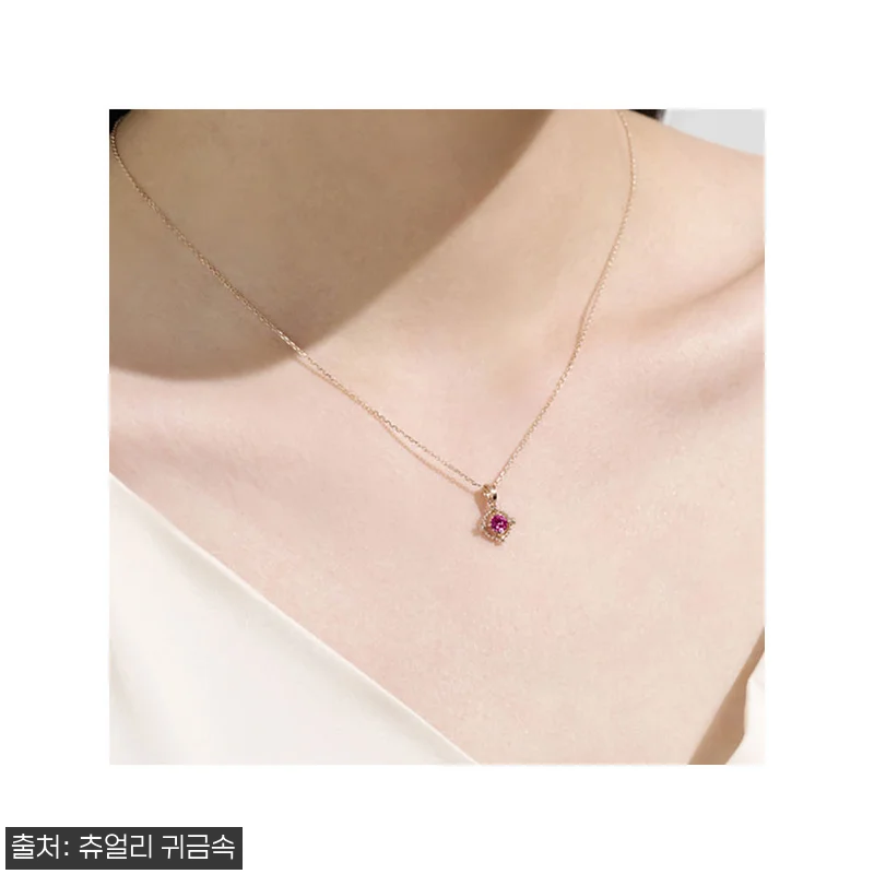 14K 18K 7월탄생석 루비목걸이, 관련 이미지 6