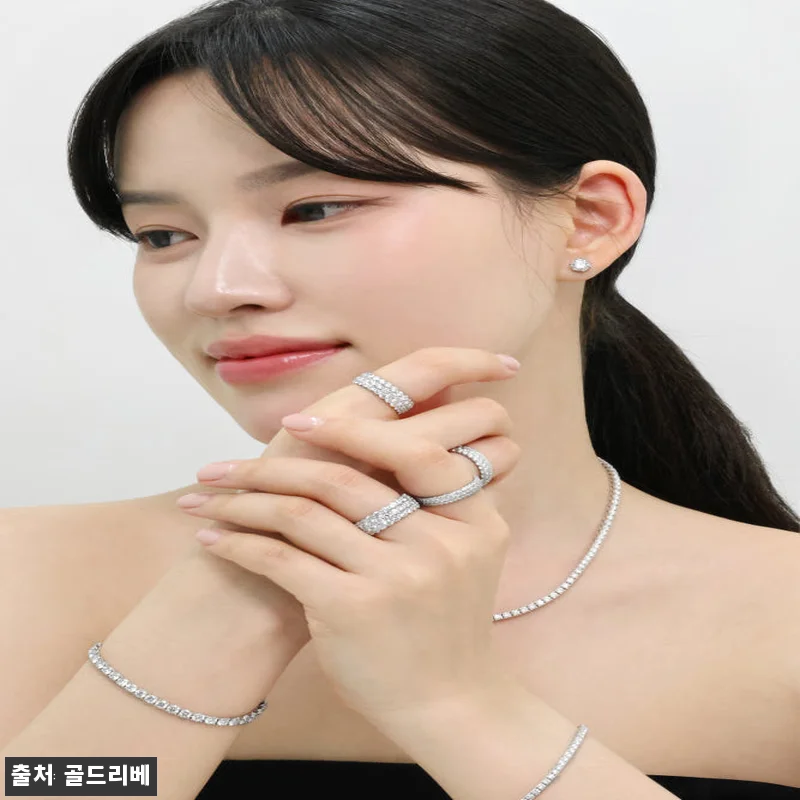골드리베 랩다이아몬드 침귀걸이 6프롱 관련 이미지 7