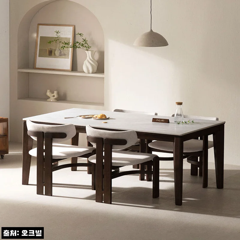 Home 70 오크빌 트레볼라 포세린 양면 세라믹 무소음 원목 4인용 식탁 세트 1500, 할인 중일 때 체크한 구매 포인트