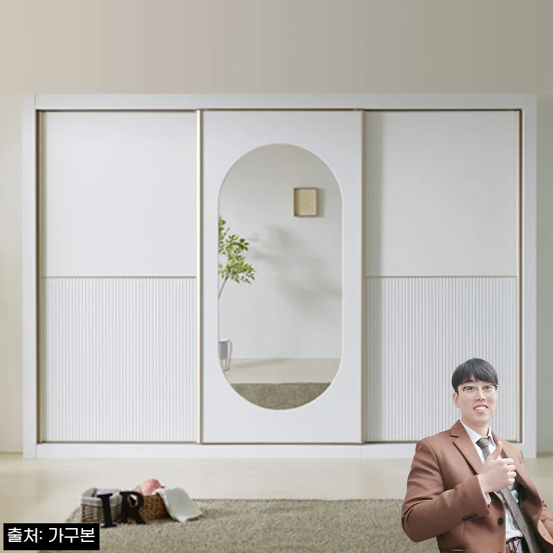 E0 슬라이딩 303cm 장롱10자 안방옷장 바이엘거울, 넓어 보이는 침실을 위한 실속 선택 후기