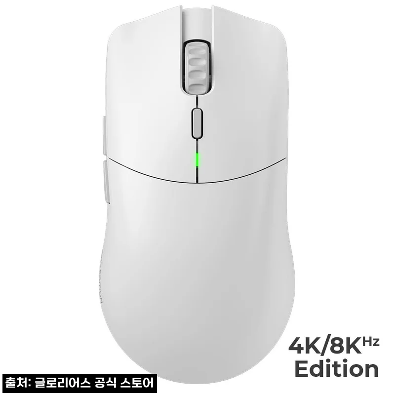 글로리어스 MODEL O 2 8K PRO WIRELESS 화이트, 8K 표기와 유무선 구성 확인한 게이밍 마우스