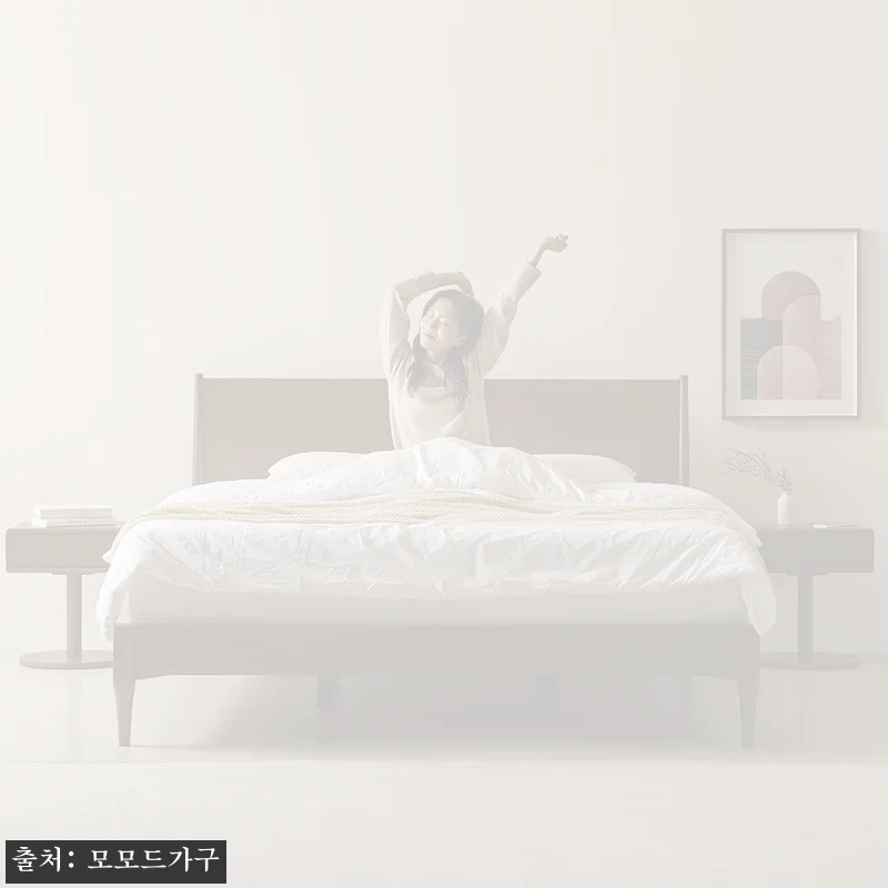 모모드 원스테이 고무나무 원목 침대프레임 CK 1830 월넛, 큰 침실을 위한 칼킹 사이즈 구매 체크 후기